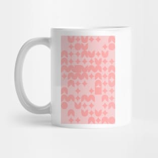 Girly Pinkish Geometric Pattern - Flowers & Stars #20 Mug